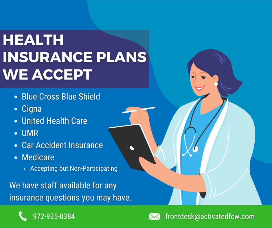 Health Insurance Plans we Accept